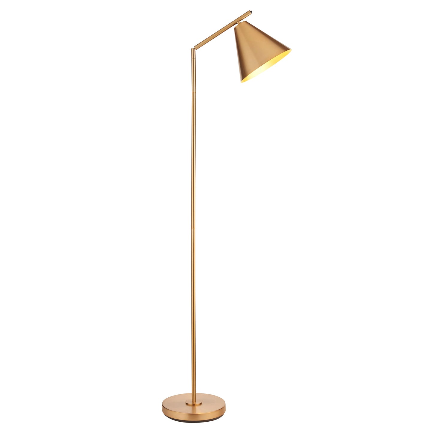 Endon Cape Task Floor Lamp Warm antique brass