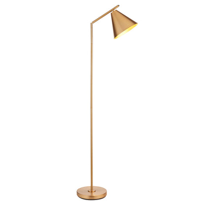 Endon Cape Task Floor Lamp Warm antique brass