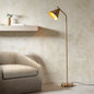 Endon Cape Task Floor Lamp Warm antique brass