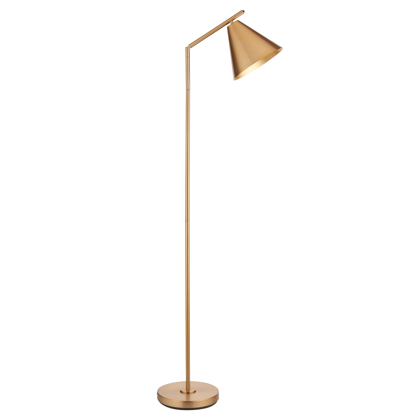 Endon Cape Task Floor Lamp Warm antique brass