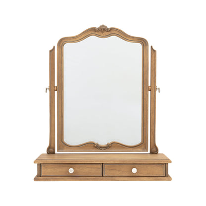 Amos Wooden table top mirror