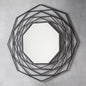 Amos Matt black octagon mirror