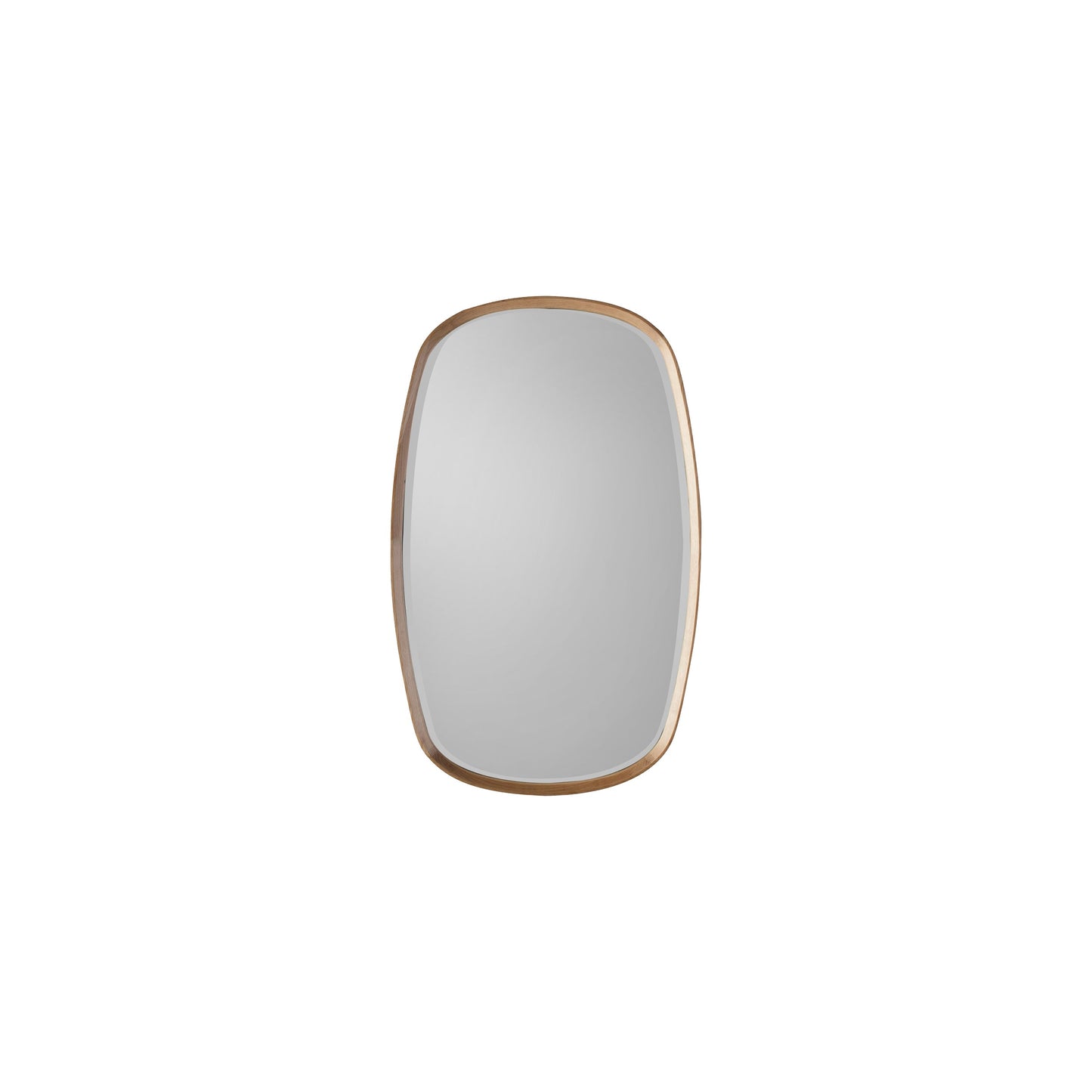 Amos Solid oak ellipse mirror