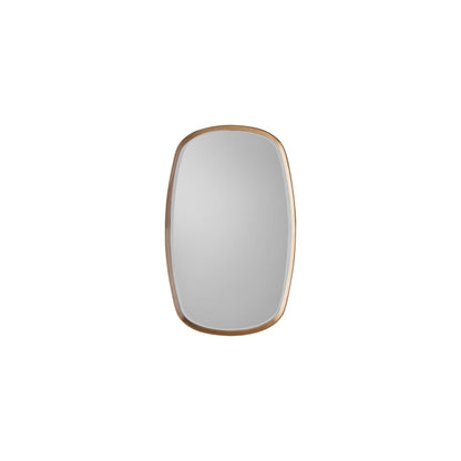 Amos Solid oak ellipse mirror