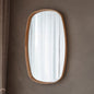 Amos Solid oak ellipse mirror