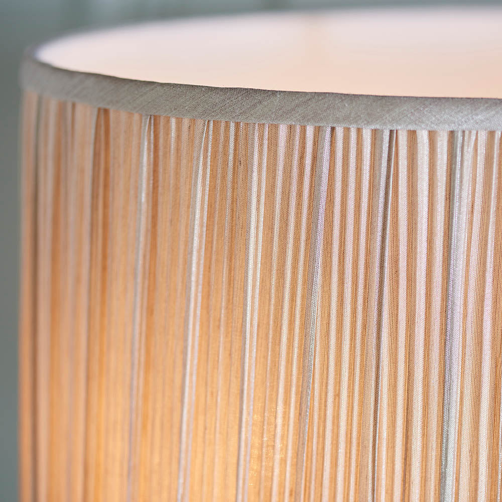 Interiors 1900 Stanford Table Lamp Antique Brass with Champagne Shade