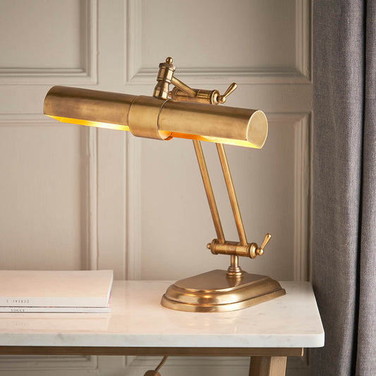 Interiors 1900 Winchester Bankers Desk Lamp Solid Brass