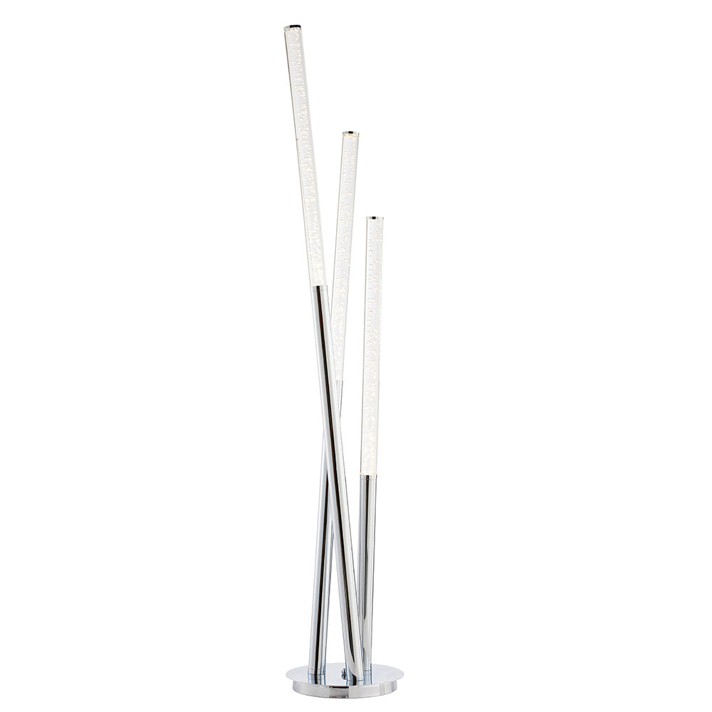 Endon Glacier 3lt floor Lamp Polished stainless steel & clear bubble acrylic