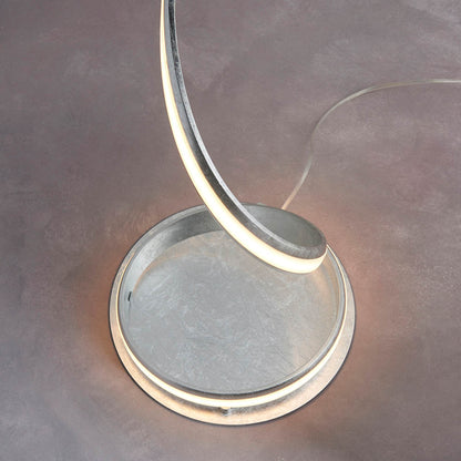 Endon Aria Floor Lamp Silver leaf & white acrylic