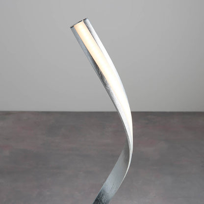 Endon Aria Floor Lamp Silver leaf & white acrylic