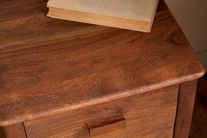 Nkuku Anbu Acacia Bedside Table Washed Walnut