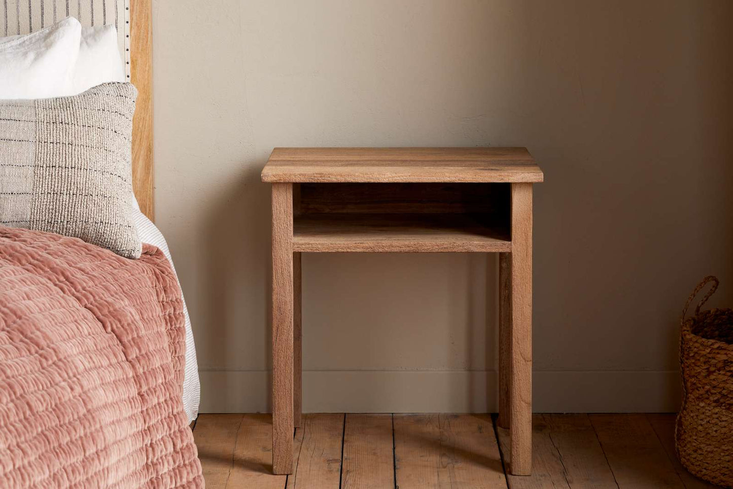 Nkuku Iya Reclaimed Wood Bedside Table Natural