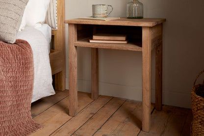 Nkuku Iya Reclaimed Wood Bedside Table Natural