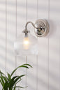 Laura Ashley Charissa Bathroom Wall Light Polished Chrome and Ribbed Glass IP44