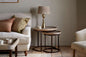 Nkuku Nisha Carved Reclaimed Wood & Iron Nesting Side Tables Natural