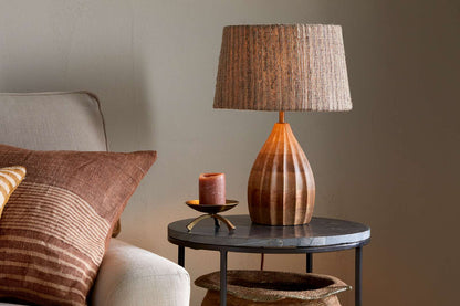Nkuku Awa Mango Wood Bedside Table Lamp Base Natural