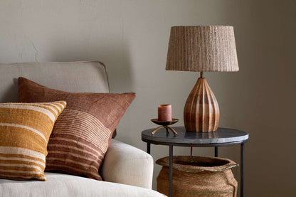 Nkuku Awa Mango Wood Bedside Table Lamp Base Natural