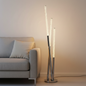 Endon Glacier 3lt floor Lamp Polished stainless steel & clear bubble acrylic