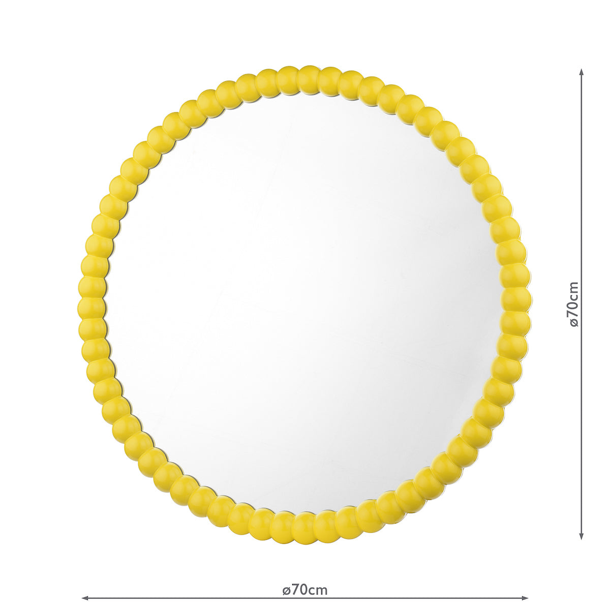 Dar Ruan Round Mirror Yellow 70cm
