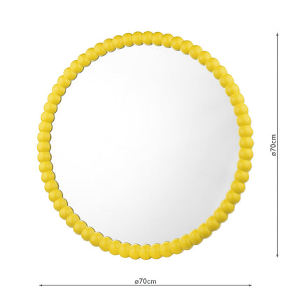 Dar Ruan Round Mirror Yellow 70cm