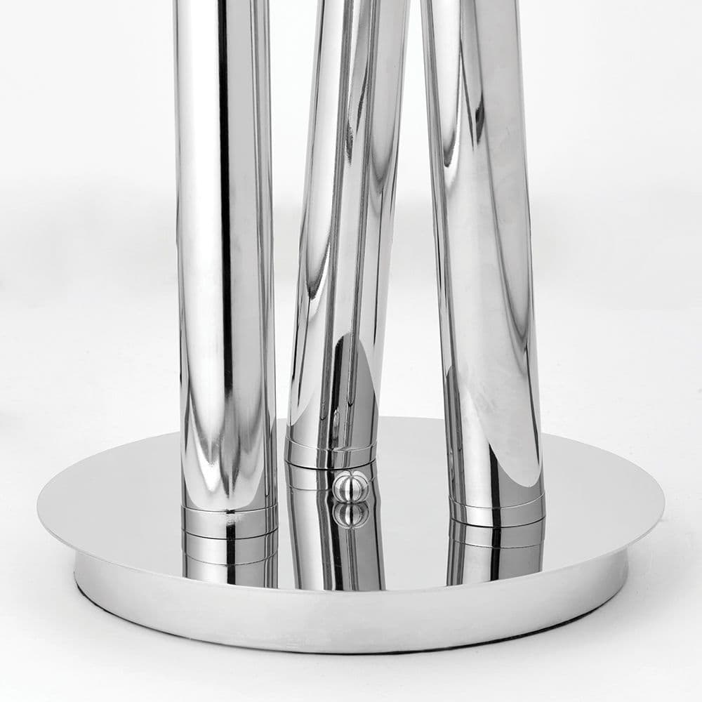 Endon Glacier 3lt floor Lamp Polished stainless steel & clear bubble acrylic