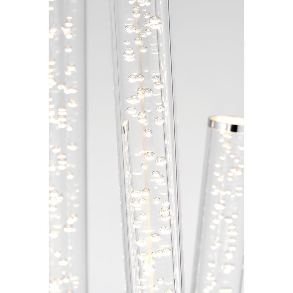 Endon Glacier 3lt floor Lamp Polished stainless steel & clear bubble acrylic
