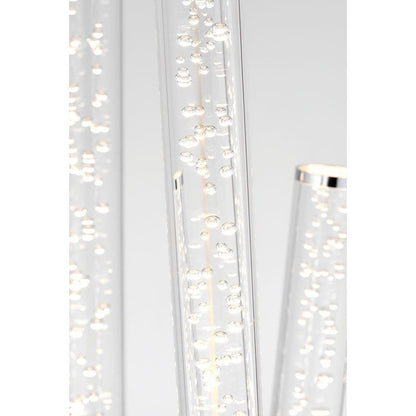 Endon Glacier 3lt floor Lamp Polished stainless steel & clear bubble acrylic