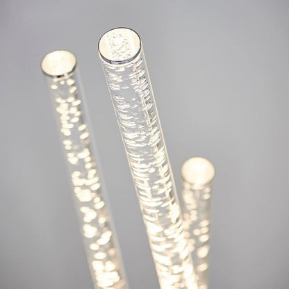 Endon Glacier 3lt floor Lamp Polished stainless steel & clear bubble acrylic
